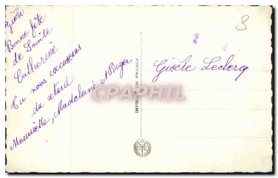 CPA Fantaisie Femme — Rückseite