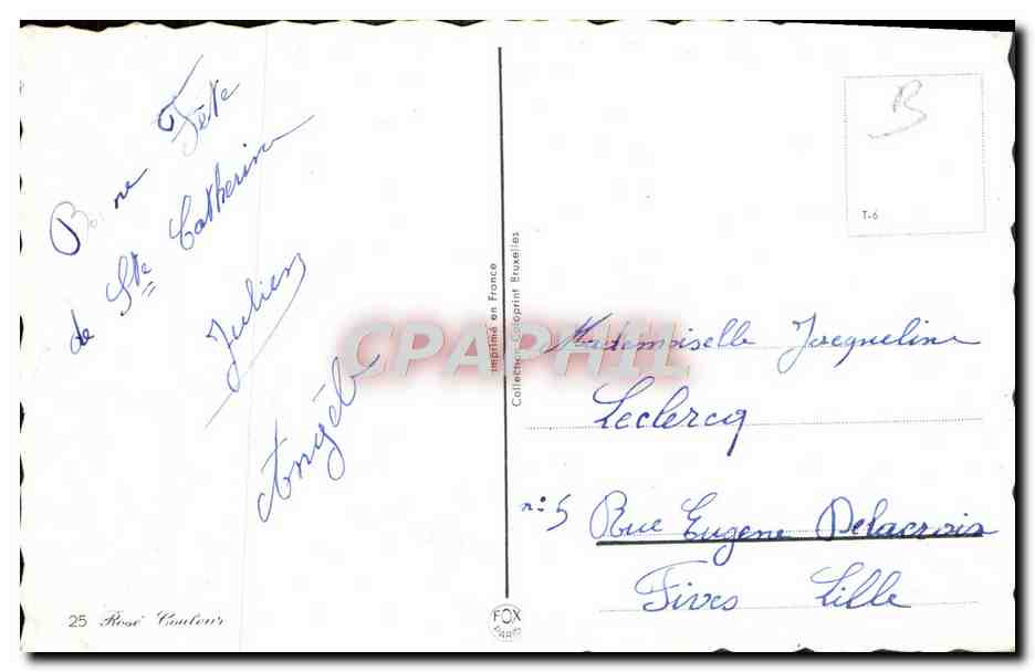 CPA Fantaisie Femme — Verso