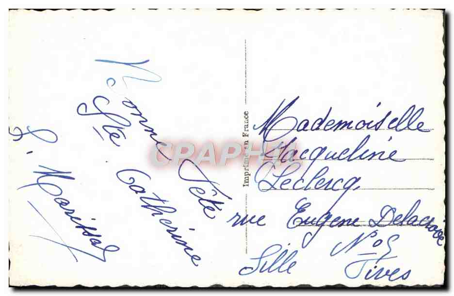 CPA Fantaisie Femme Trefle  — Rückseite