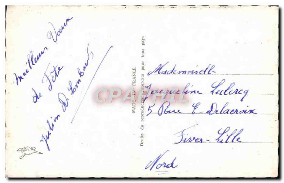 CPA Fantaisie Femme  — Verso