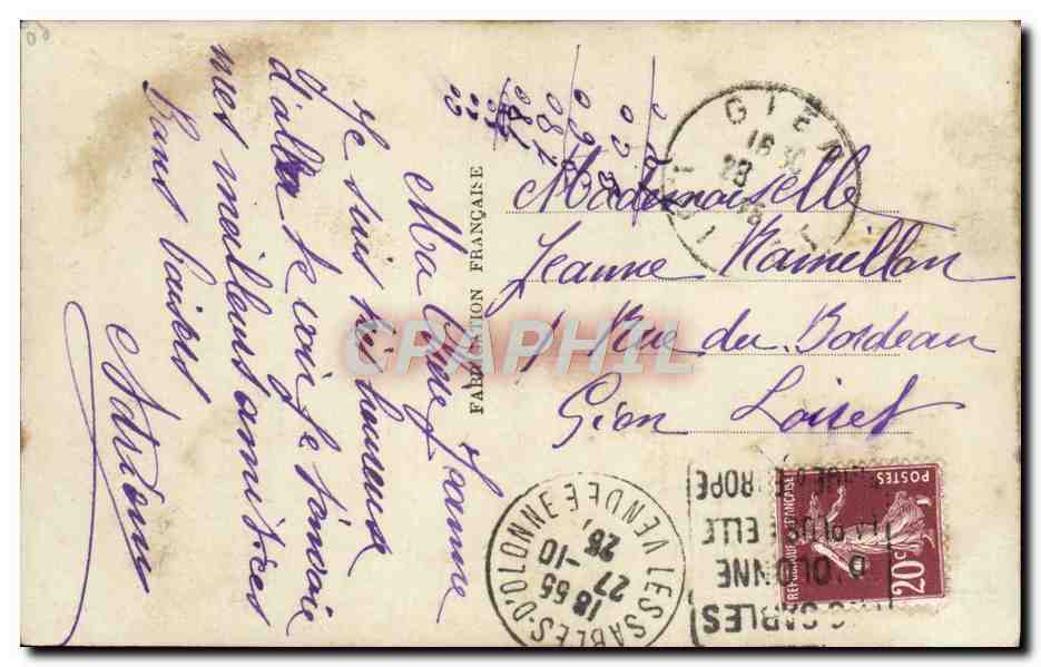 CPA Fantaisie Femme  — Rückseite