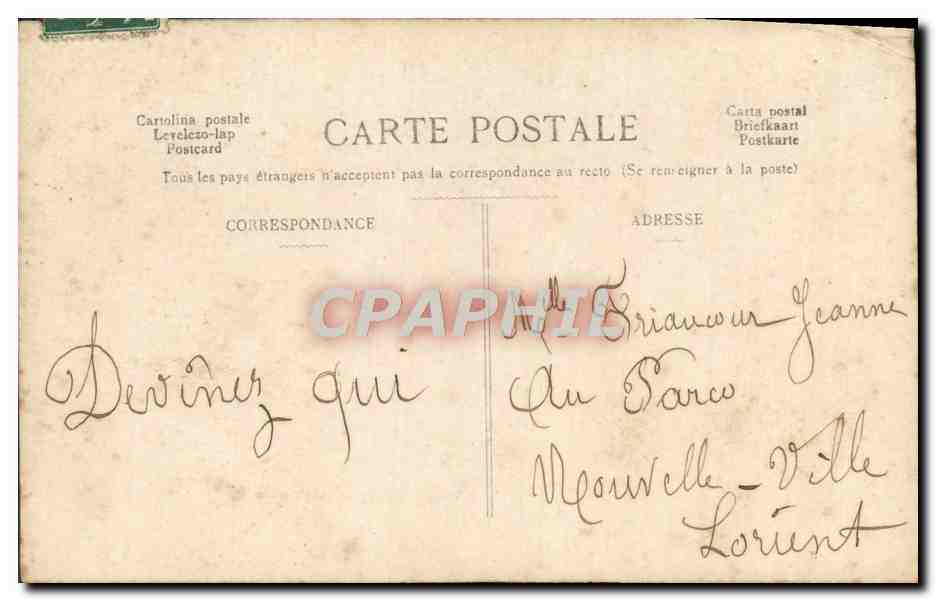 CPA Fantaisie Femme Poisson — Verso