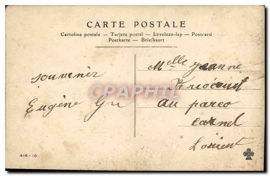 CPA Fantaisie Femme La vie a la ferme Cosette  — Rückseite