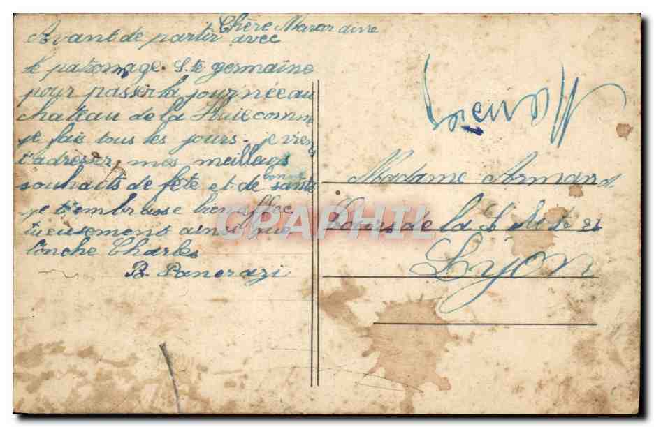 CPA Fantaisie Femme Enfants — Verso