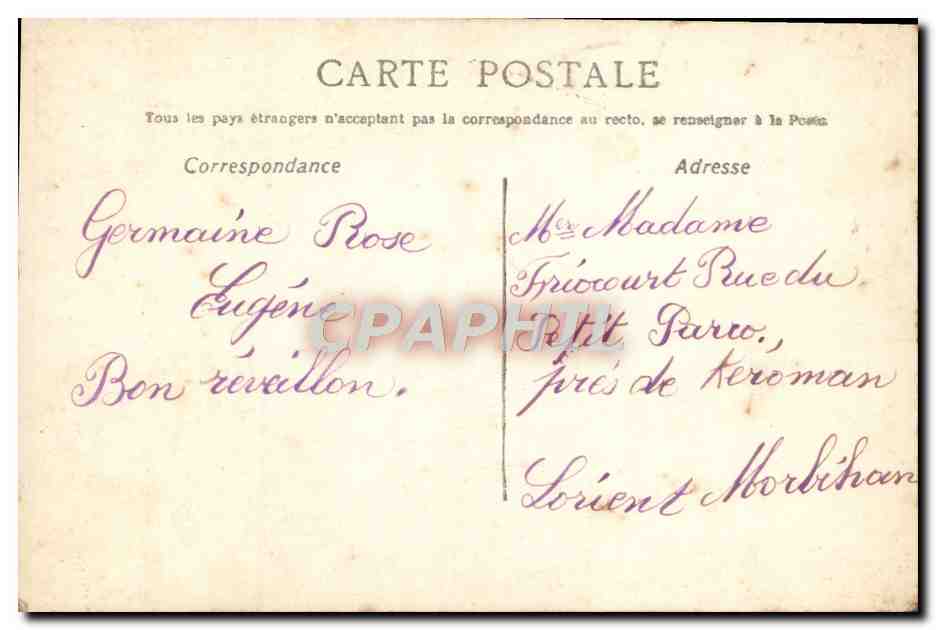 CPA Fantaisie Enfants Noel — Rückseite