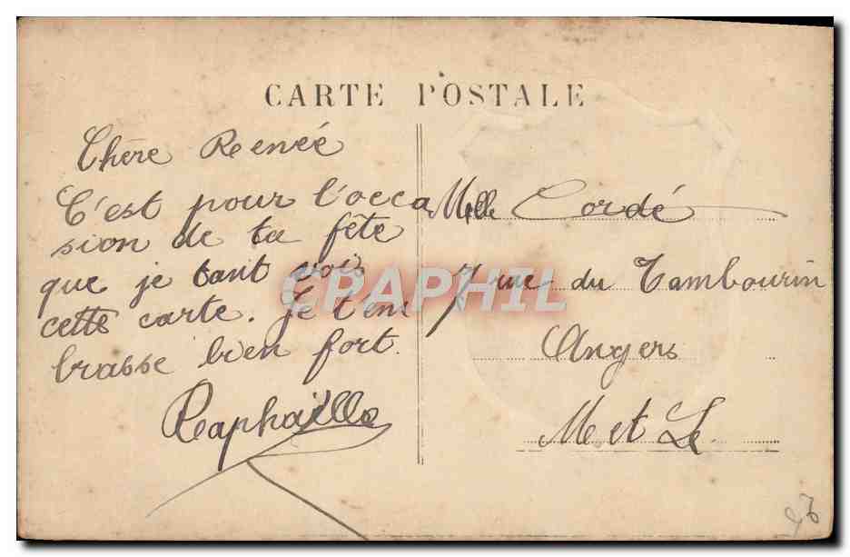 CPA Fantaisie Femme  — Rückseite