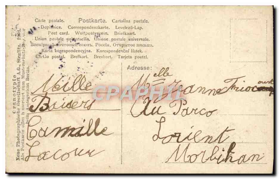 CPA Fantaisie Enfant — Rückseite
