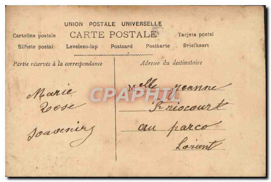 CPA Fantaisie Enfant Grande Mere — Verso