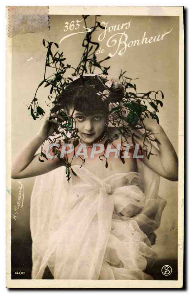 Femme avec couronne de végétation — 365 Jours de Bonheur — H. Massard, n°1400