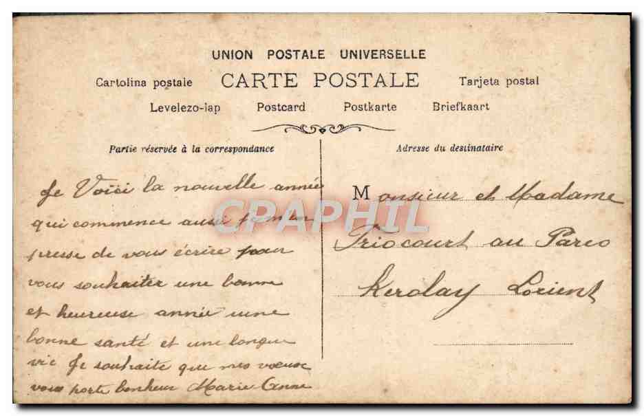 Femme avec couronne de végétation — 365 Jours de Bonheur — H. Massard, n°1400 — Verso