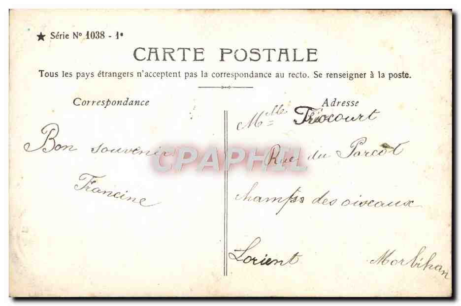 CPA Fantaisie Enfant Paques Oeuf — Rückseite