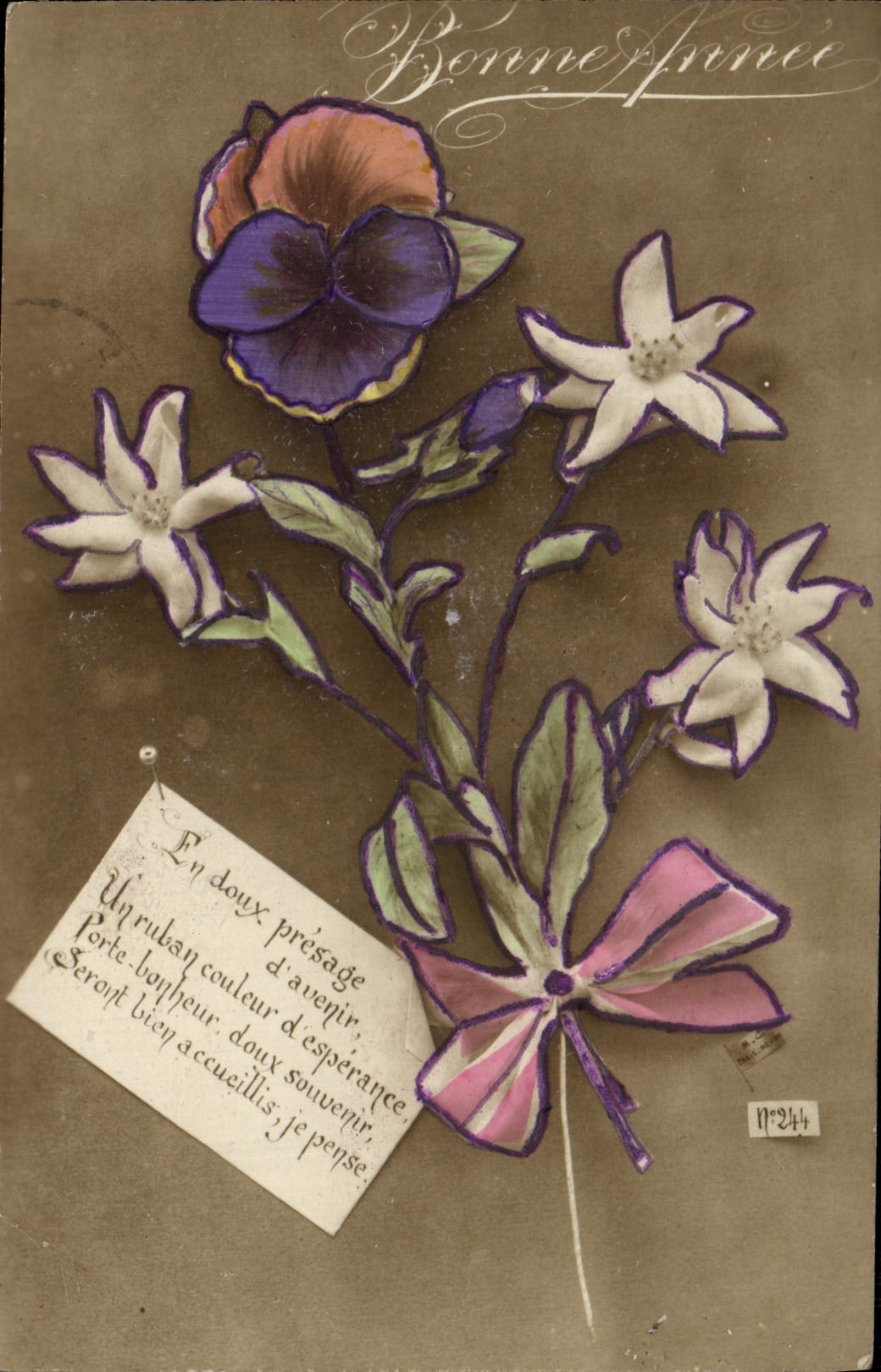 CPA Fantaisie Fleurs