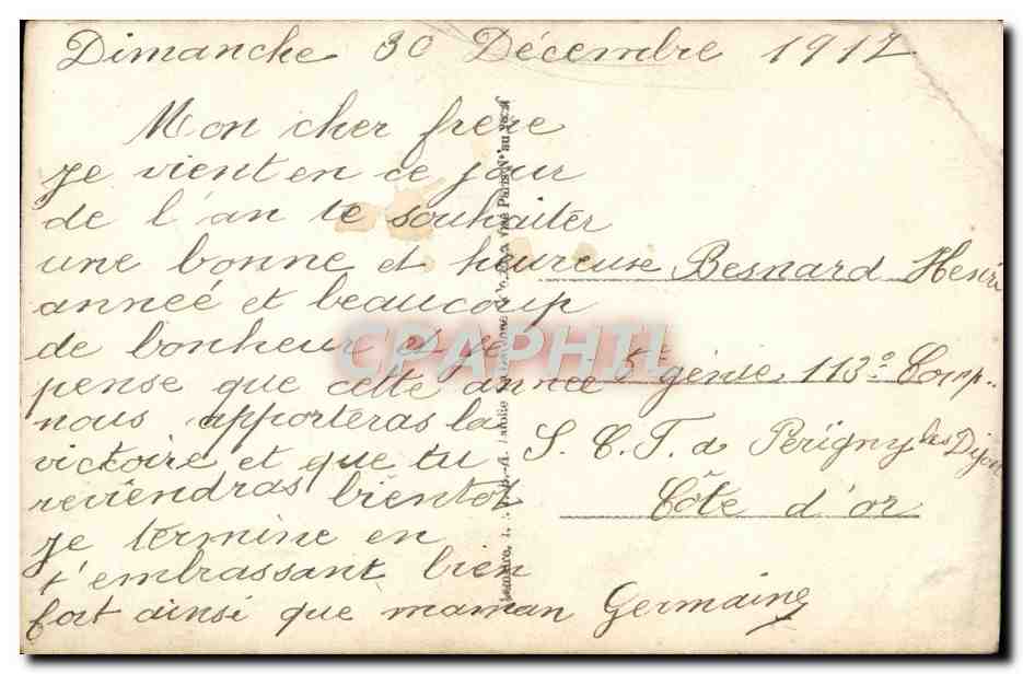 CPA Fantaisie Fleurs — Verso