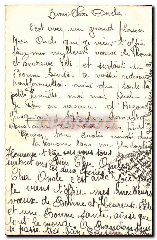 CPA Fantaisie Fleurs — Rückseite