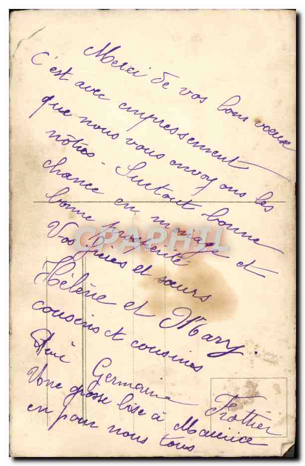CPA Fantaisie Fleurs — Verso