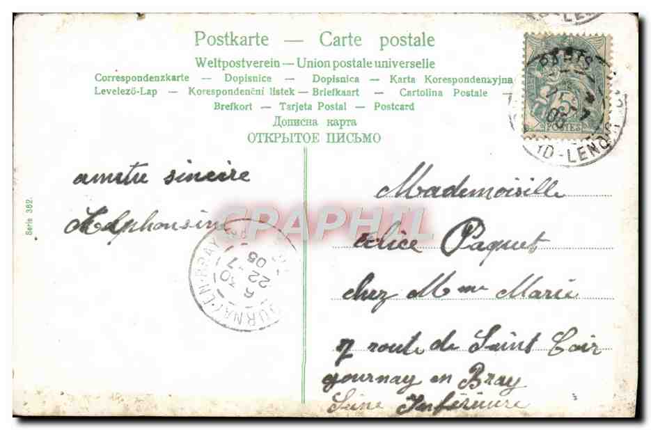 CPA Fantaisie Enfants VElo cycle  — Rückseite