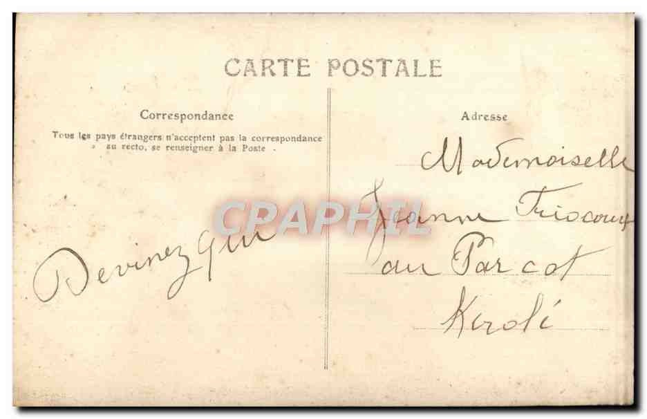 CPA Fantaisie Homme 1er avril Poisson — Rückseite
