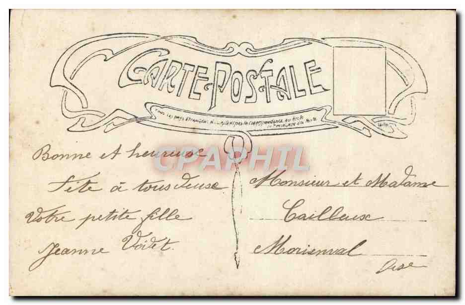 CPA Fantaisie Femme — Verso