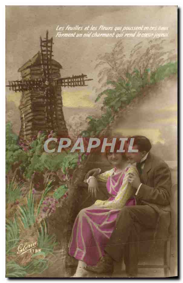CPA Fantaisie Femme Moulin a vent