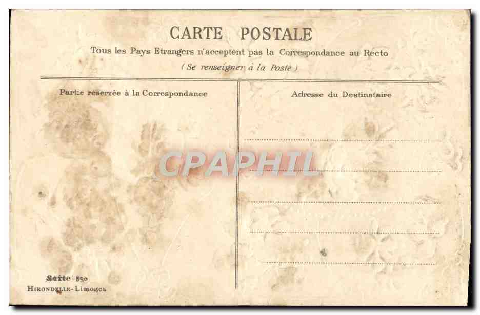 CPA Fantaisie Fleurs  — Verso