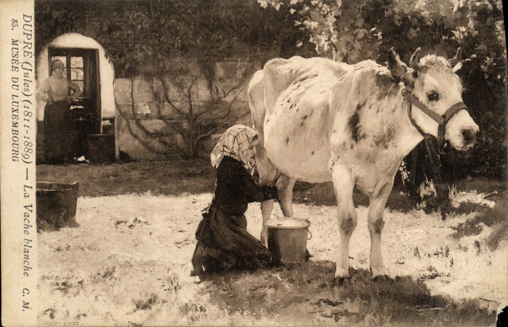CPA Fantaisie Jules Dupre La vache blanche Musee du Luxembourg 