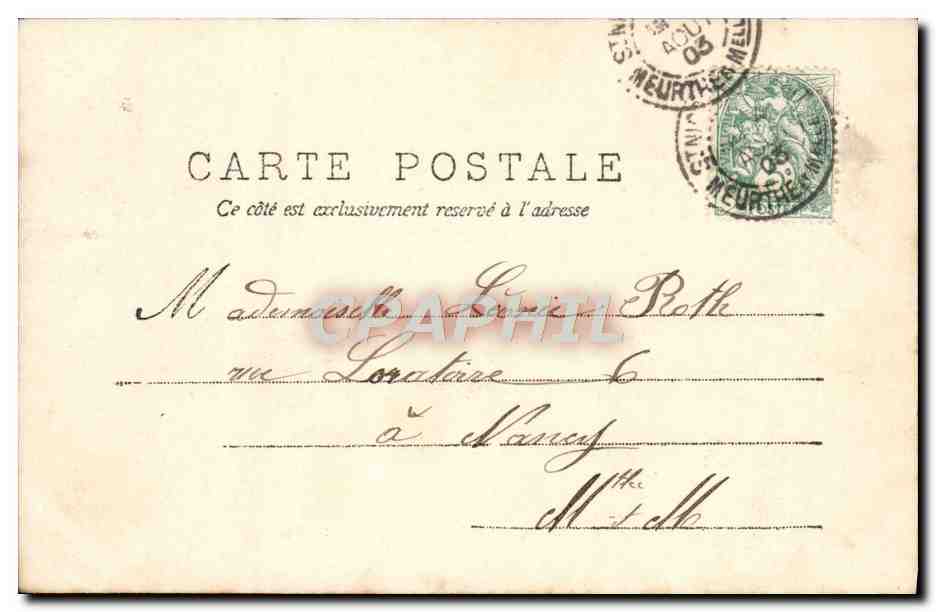 CPA Fantaisie Femme La violette  — Verso