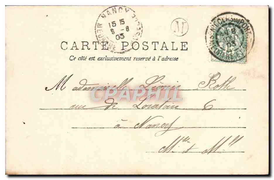 Femme avec hortensias — L'HORTENSIA — Br. Nier, n° 8 / 8 - 1903 — Reverso