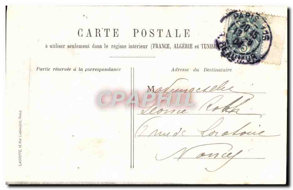 CPA Fantaisie Femme — Verso