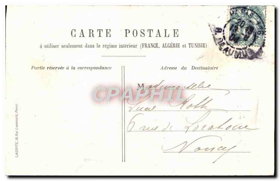 CPA Fantaisie Femme — Verso