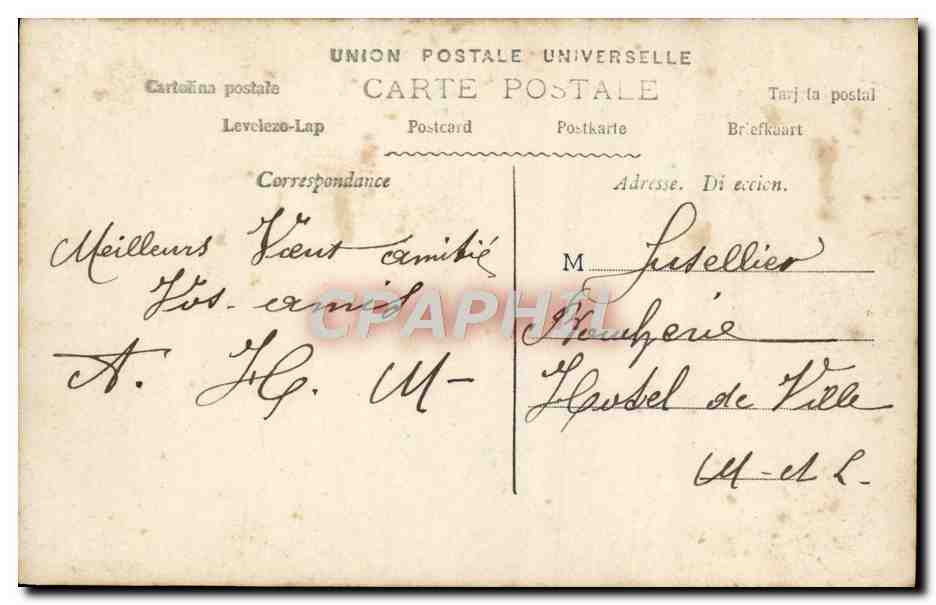 CPA Fantaisie Enfant Fer a cheval — Verso