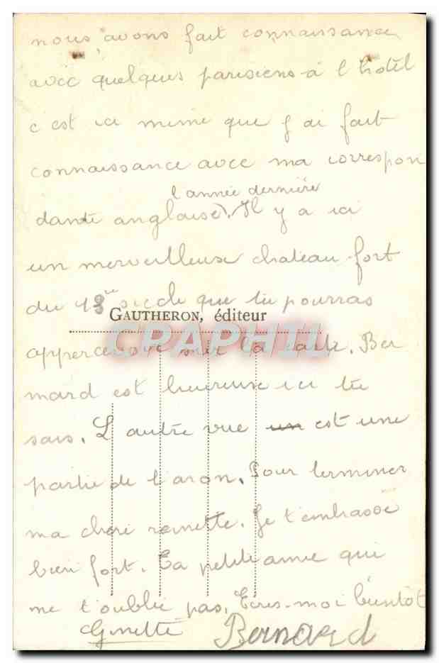 CPA Fantaisie Souvenir de Chatillon en Bazois — Rückseite