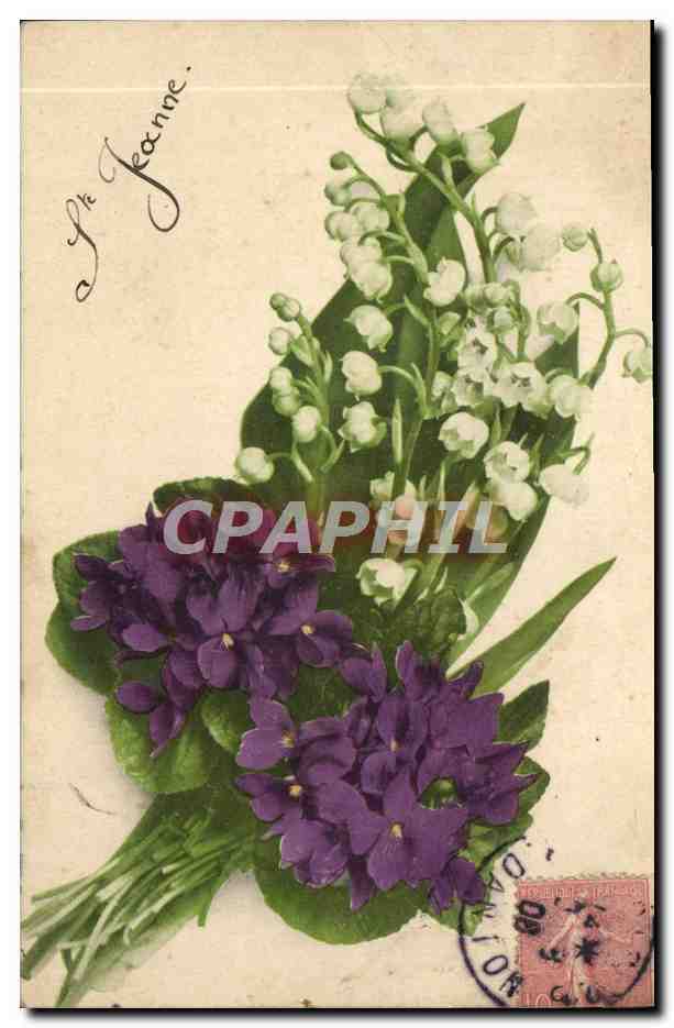 CPA Fantaisie Fleurs Muguet