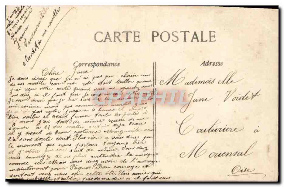 CPA Fantaisie Fleurs  — Verso