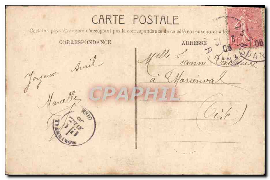 CPA Fantaisie Enfants 1er avril Peche  — Rückseite