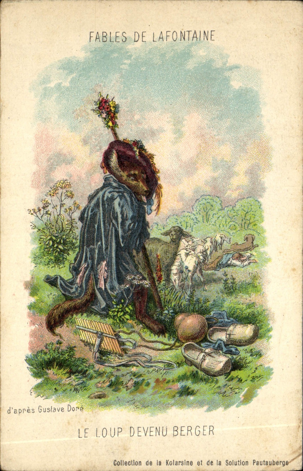 Le Loup Devenu Berger — Fables de La Fontaine — d'après Gustave Doré