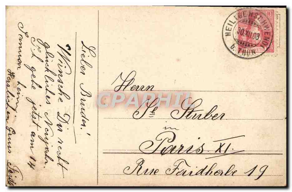 CPA Prosit Neujahr Canon Militaria  — Rückseite
