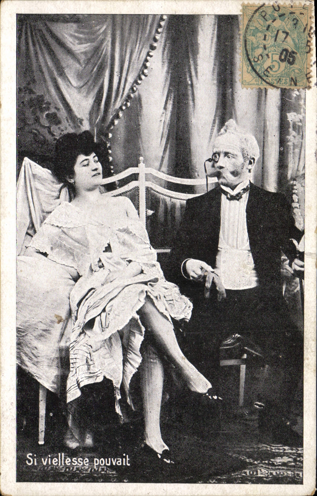 CPA Si Viellesse Pouvait Femme