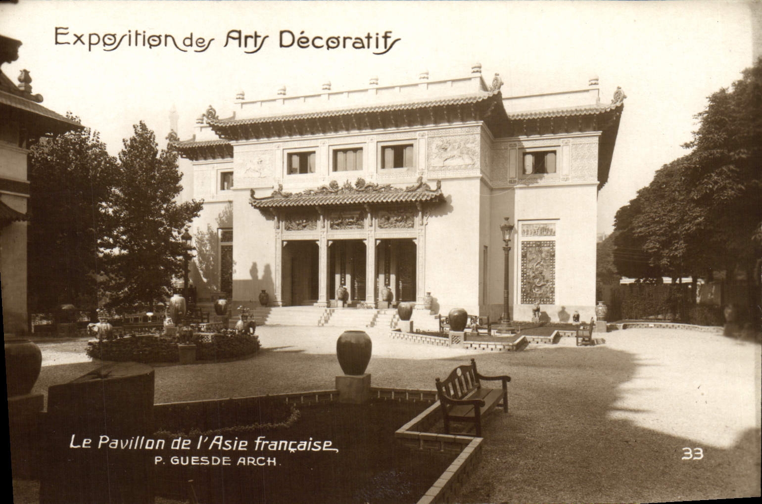 CPA Exposition des Arts Decoratifs Pavillon de l'Asie Francaise