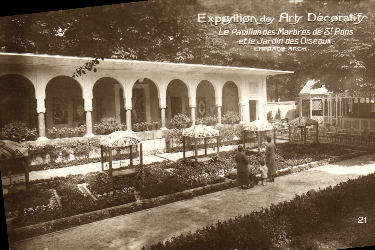 CPA Exposition Des Arts Decoratifs Le Pavillon Des Marbres De St Pons Et Le Jardin Des Oiseaux