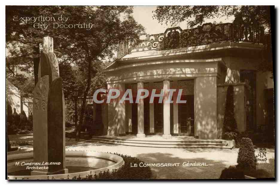 CPA Exposition Des Arts Decoratifs Le Commissariat General