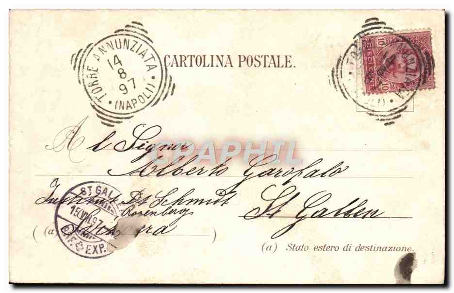 CPA Ricordo Di Napoli — Verso