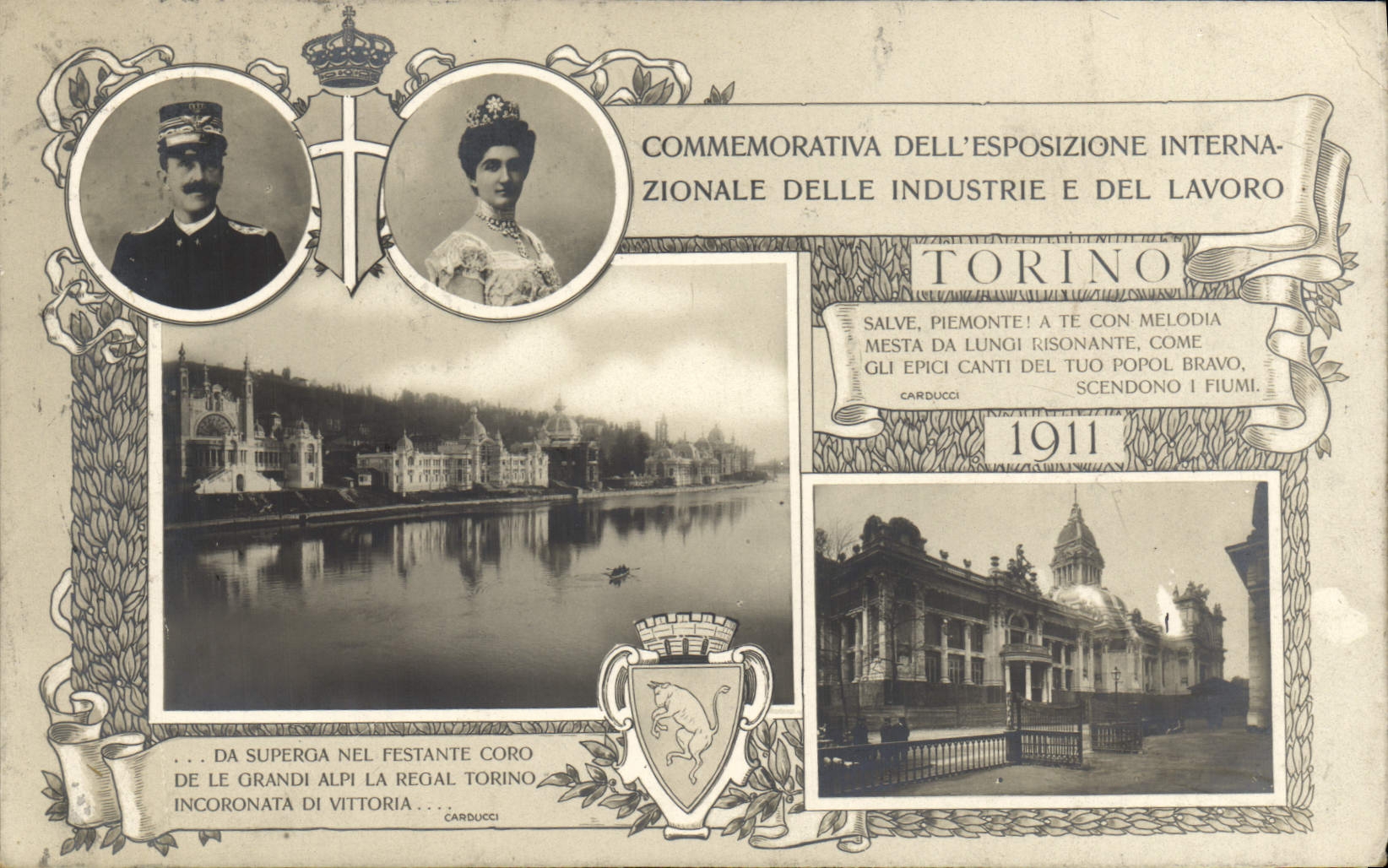 CPA Commemorativa Dell'Esposizione Interna Zionale Delle Industrie E Del Lavoro Torino