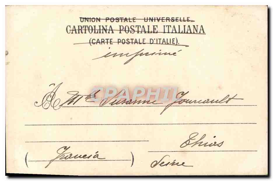 CPA Napoli Palazzo d'Anna — Verso