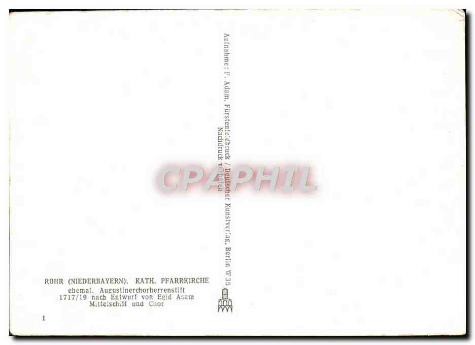 CPA Rohr Kath Pfarrkirche Chemal Augustinerchorhorrenstift — Verso