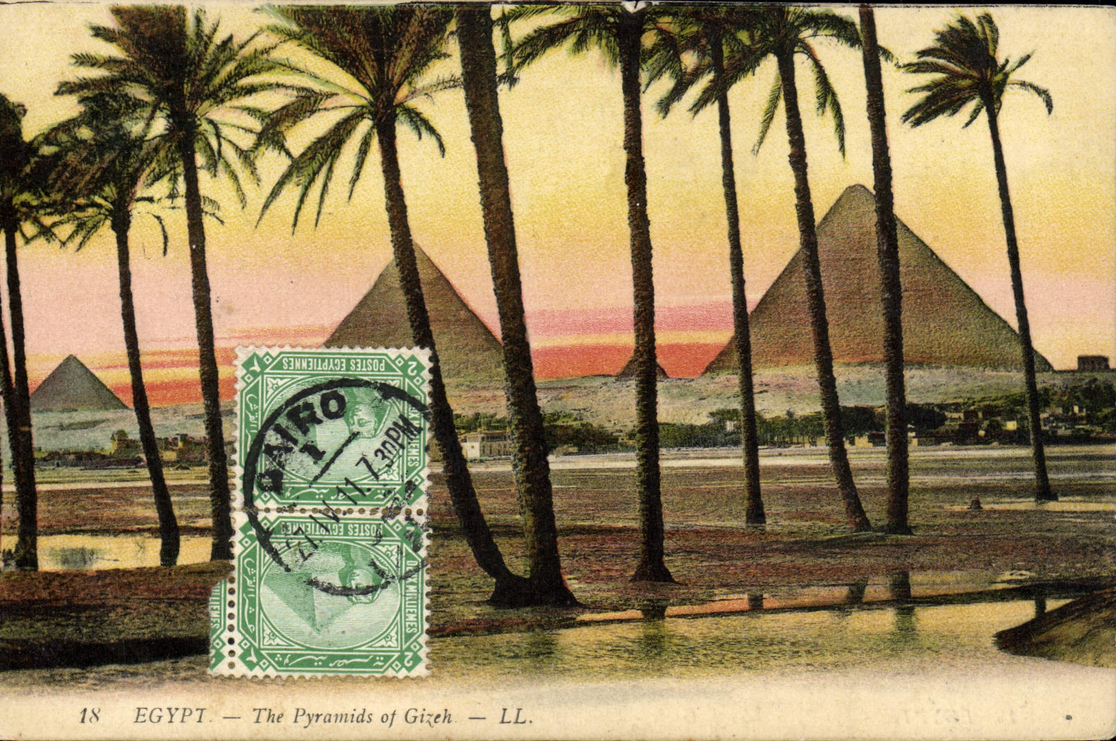 CPA Egypt The Pyramids Of Gizeh