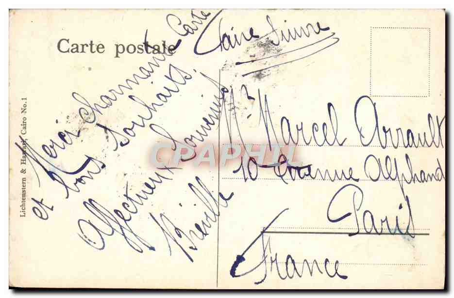 CPA Caire Inondation Pres Des Pyramides Chameau — Rückseite