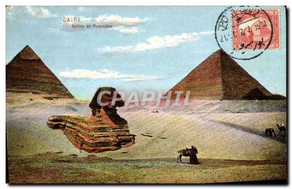 CPA Caire Sphinx Et Pyramides