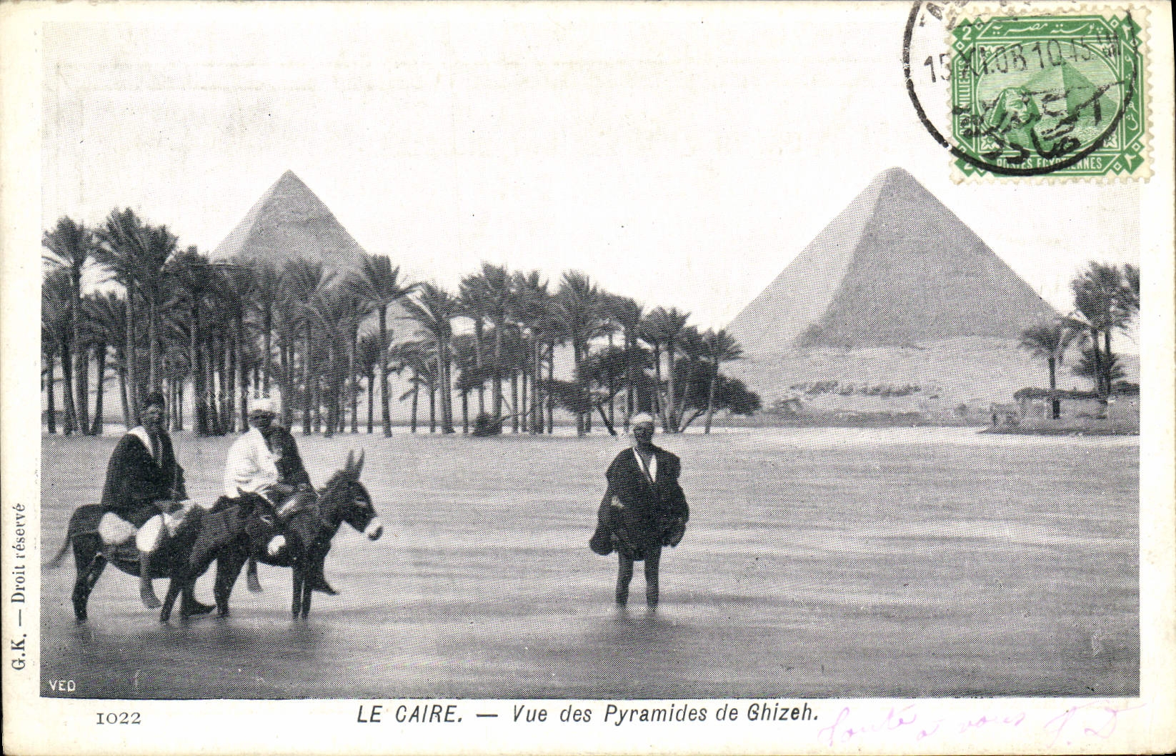 CPA Egypte Le Caire Vue Des Pyramides De Ghizeh