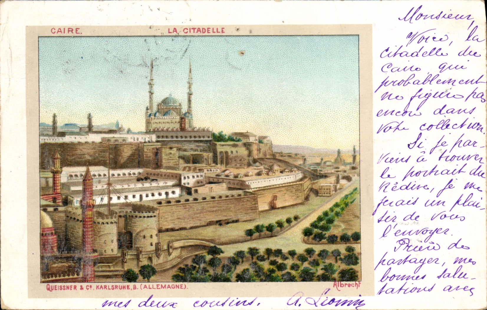 Caire. La Citadelle — Queissner & C°, Karlsruhe, Allemagne