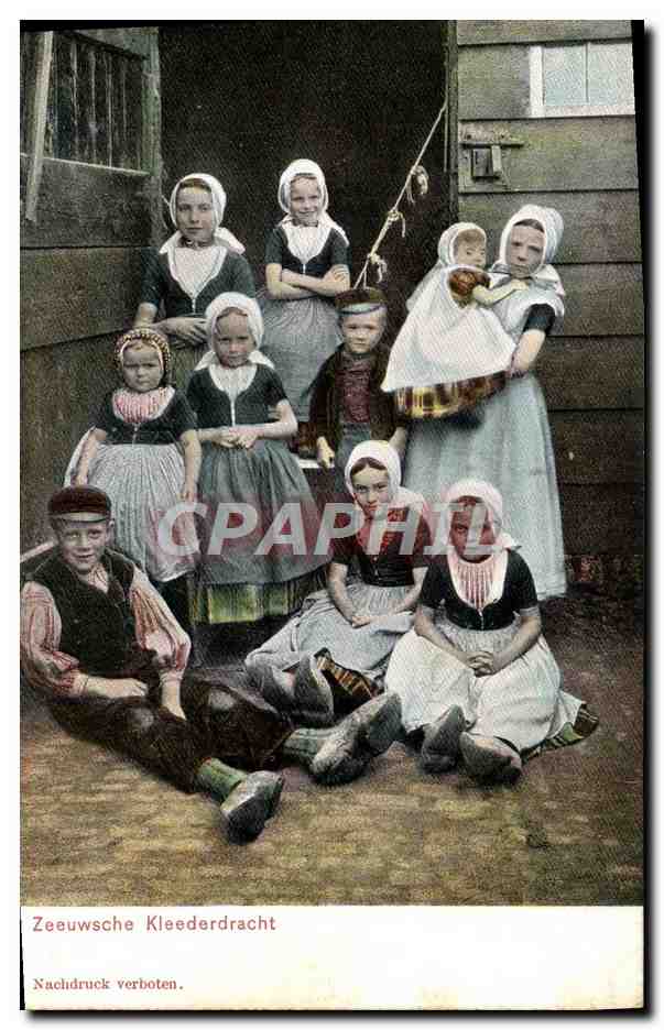 CPA Zeeuwsche Kleederdracht Folklore Enfants
